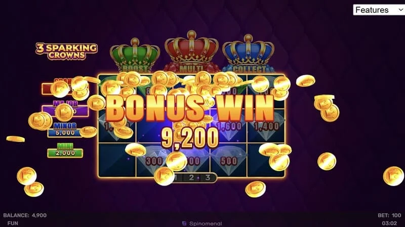 3 Sparking Crowns bonus na panalo